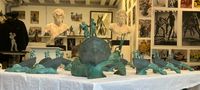 Auction bronzes and Table pieces in Amy’s studio
